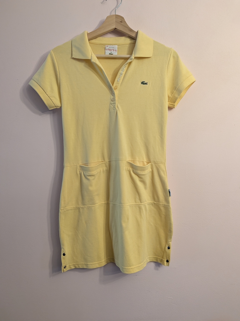 Preppy & Cheery Michael Young For Lacoste Women's Yellow Polo Dress - Size 40